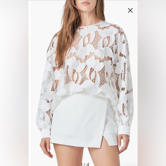 Endless Rose Lace Floral Top M - Picture 1 of 14